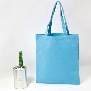 蓝色空白无印刷帆布袋厂家订制印刷